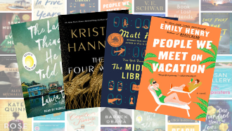Book covers of popular books, including The Midnight Library by Matt Haig and The Four Winds by Kristin Hannah