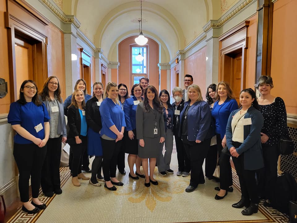A group of librarians with Senator Theresa Gavarone.