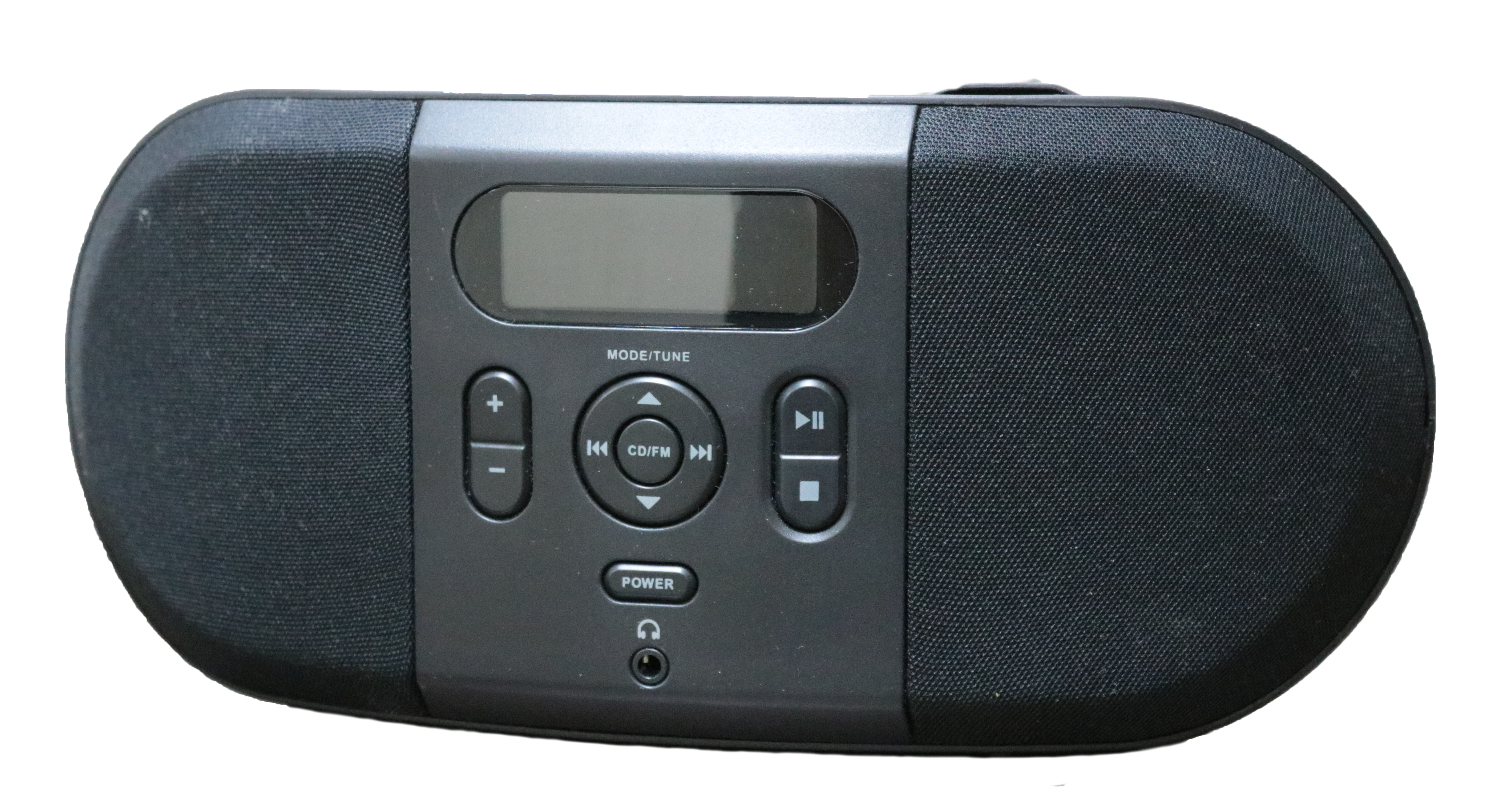 A black CD player.