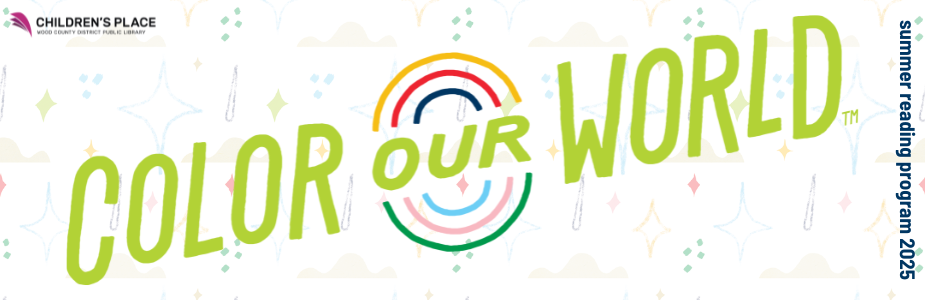 Green Color Our World logo with a double rainbow.