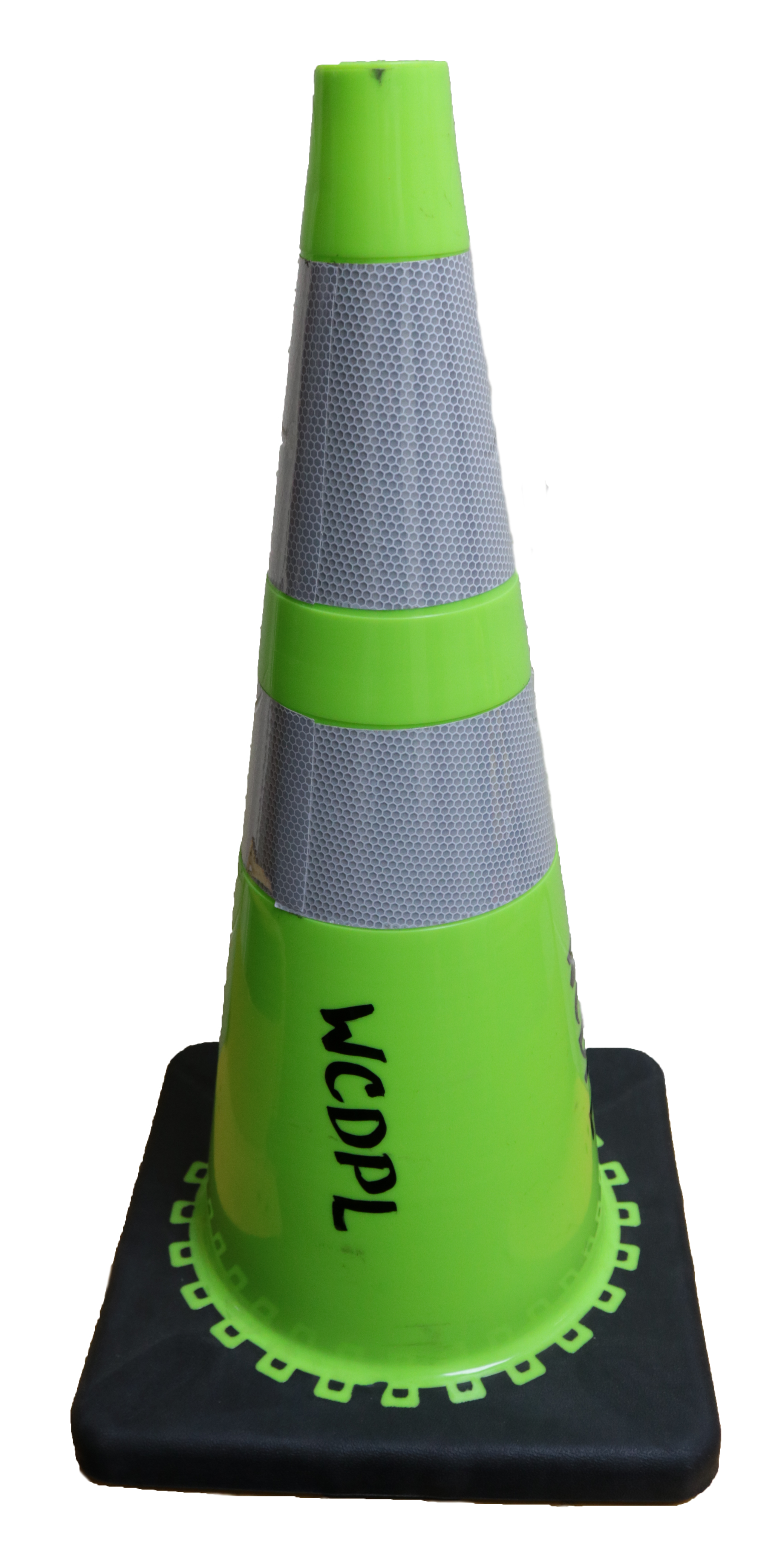 A green safety cone.