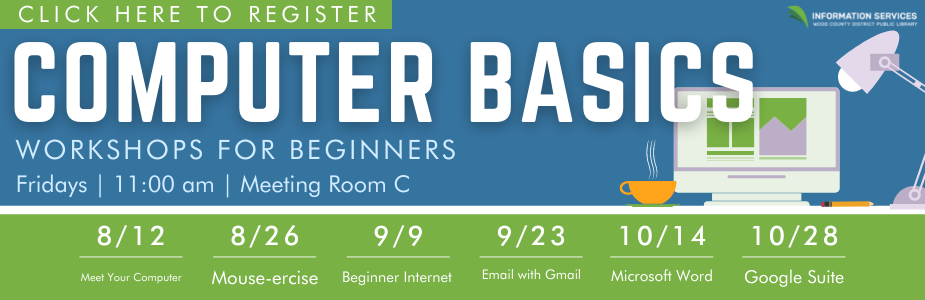 Take beginners computer courses in our workshop series.
