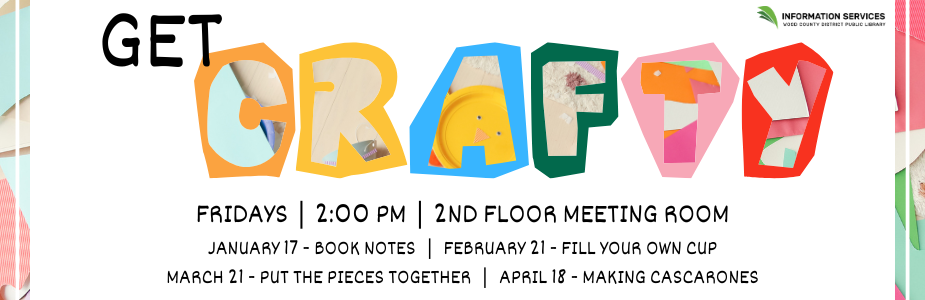 Get crafty on Friday, February 21 at 2:00 pm.