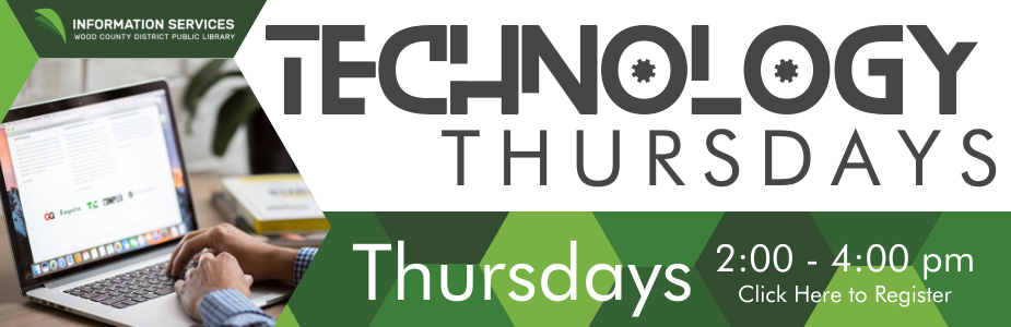 A computer and the title "Technology Thursdays